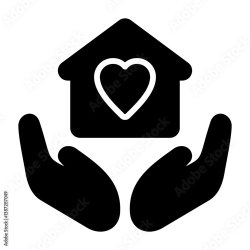 Support for the Homeless Solid Icon