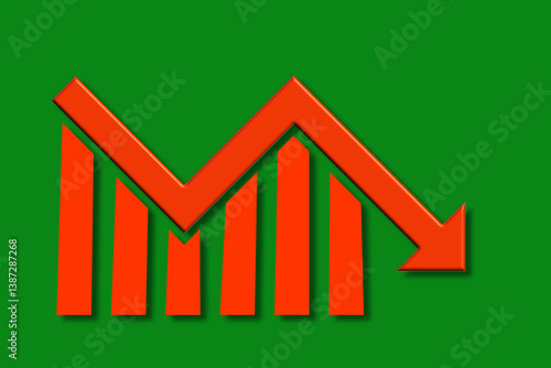 Negativ Chart Abschwung