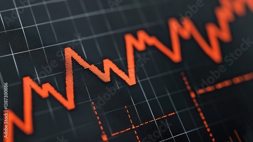 Rising unemployment rates amid economic recession trends data insights graph analysis financial sector close-up view
