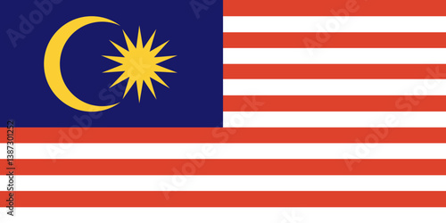 Photography Malaysia flag. Official colors and proportions.