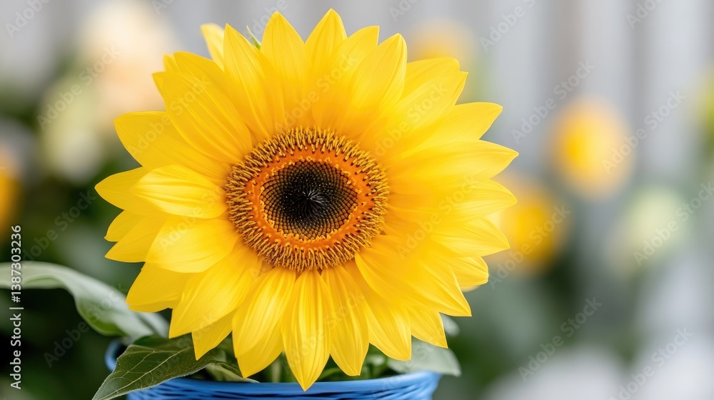 Fototapeta premium Vibrant sunflower in focus (1)