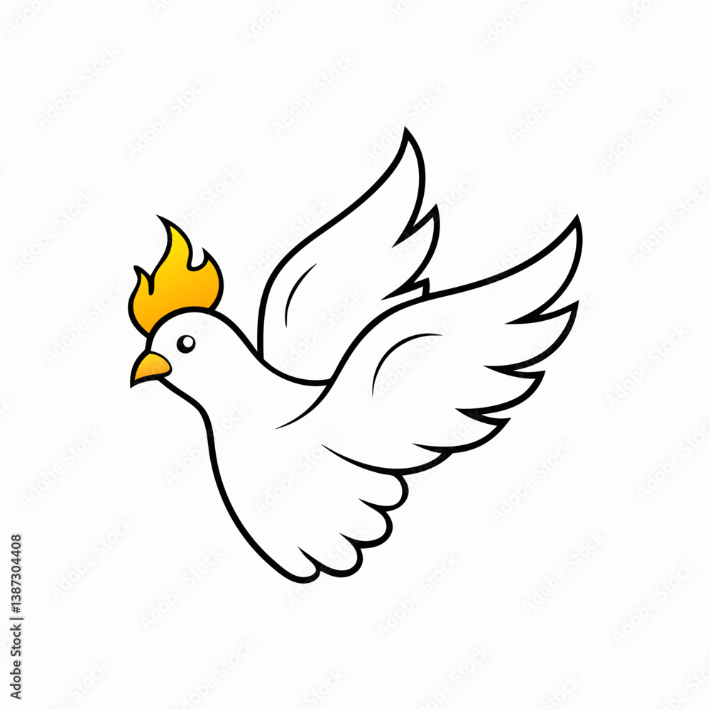 Fototapeta premium dove of peace vector