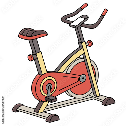 Exercise-bike detailed-realistic-and-colorful-vector.