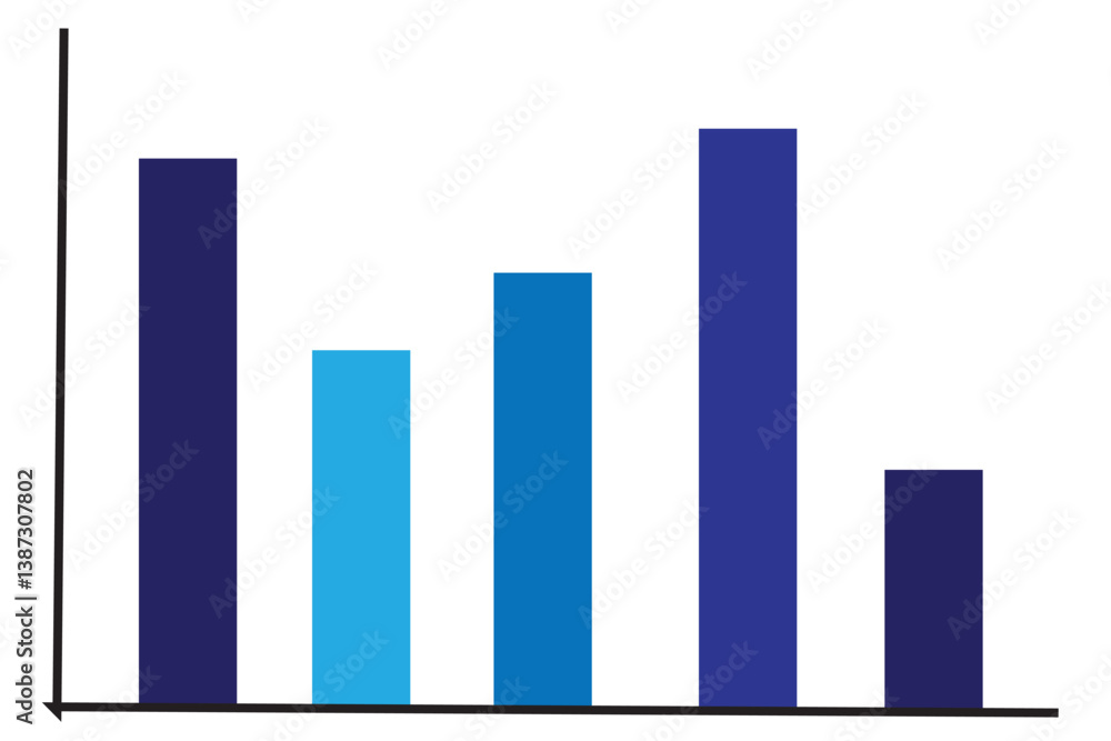 Column Graph – Professional Data Visualization Icon for Business (Vector EPS Format)

