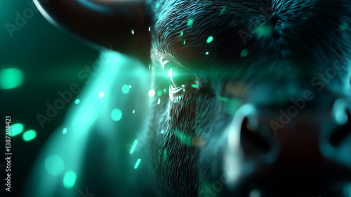 Wallpaper Mural Trading bull stock market and crypto  bitcoin Torontodigital.ca