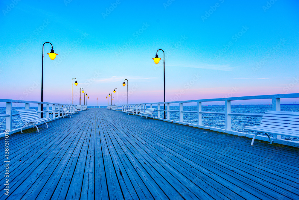 Fototapeta premium Sunset at the Baltic Sea