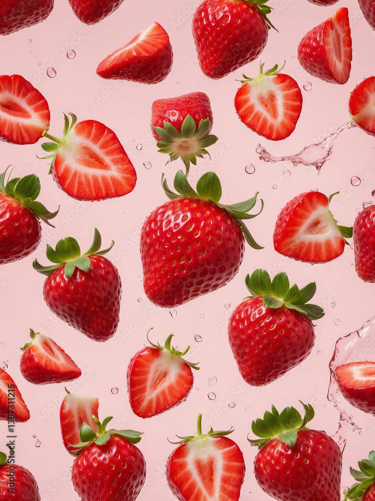 strawberries watersplah strawberries watersplah