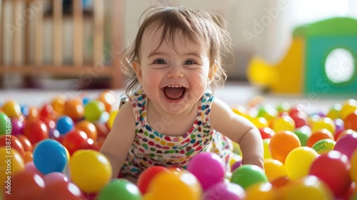 A young child who beat a rare disease, playing joyfully.