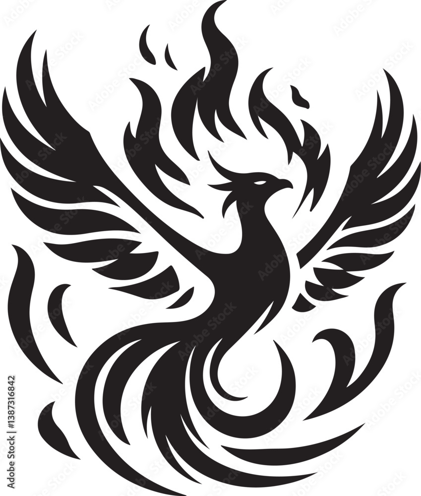 Fototapeta premium Phoenix illustration logo