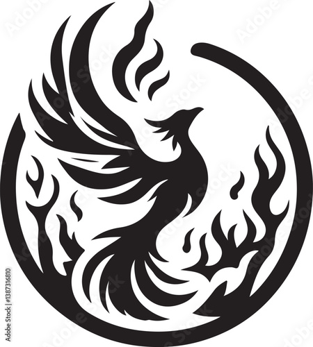 Phoenix illustration logo
