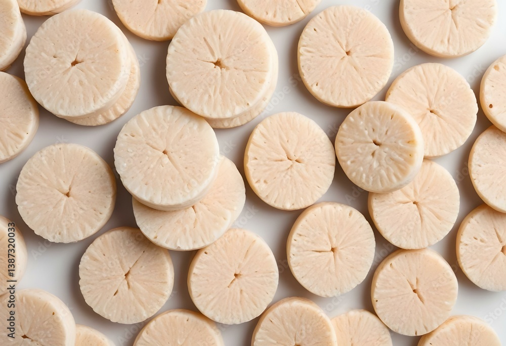 Rice cakes top view isolated on white background Rice cakes top view isolated on white background