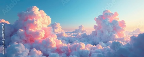 Dreamy, surreal clouds with a blend of blues and pinks, vintage, retro