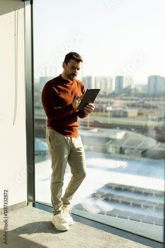 Professional man engages in...