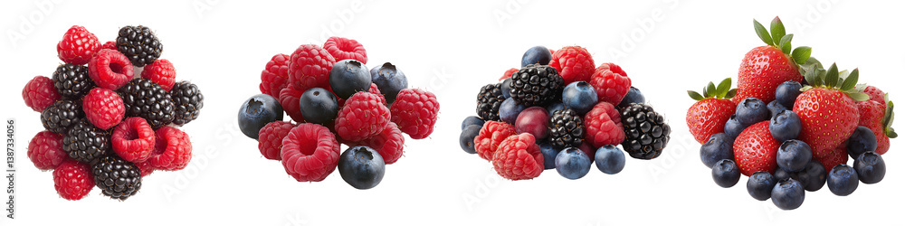 Fresh raspberries, blueberries, blackberries and strawberries. Fresh raspberries, blueberries, blackberries and strawberries.