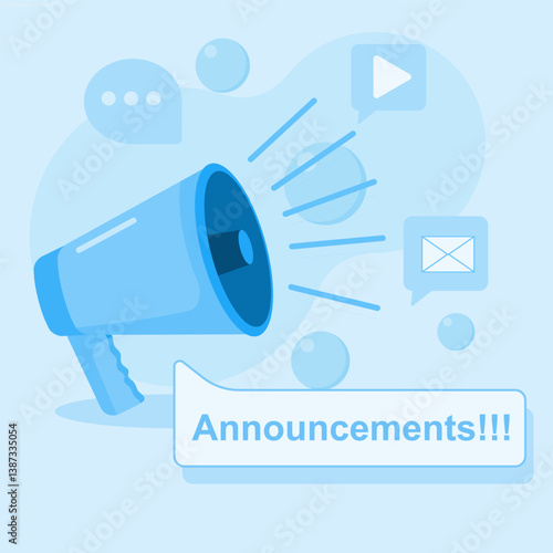 Announcement concept for bulletin boards, used as backgrounds, banners and landing pages. EPS 3