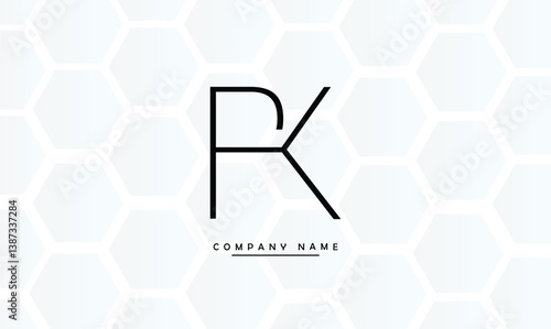 PK, KP, P, K Abstract Letters Logo Monogram