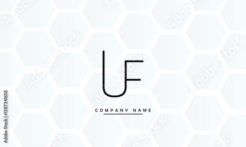 UF, FU, U, F Abstract Letters Logo Monogram