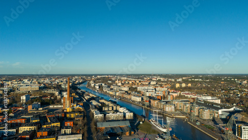 Photography aerial view of Turku