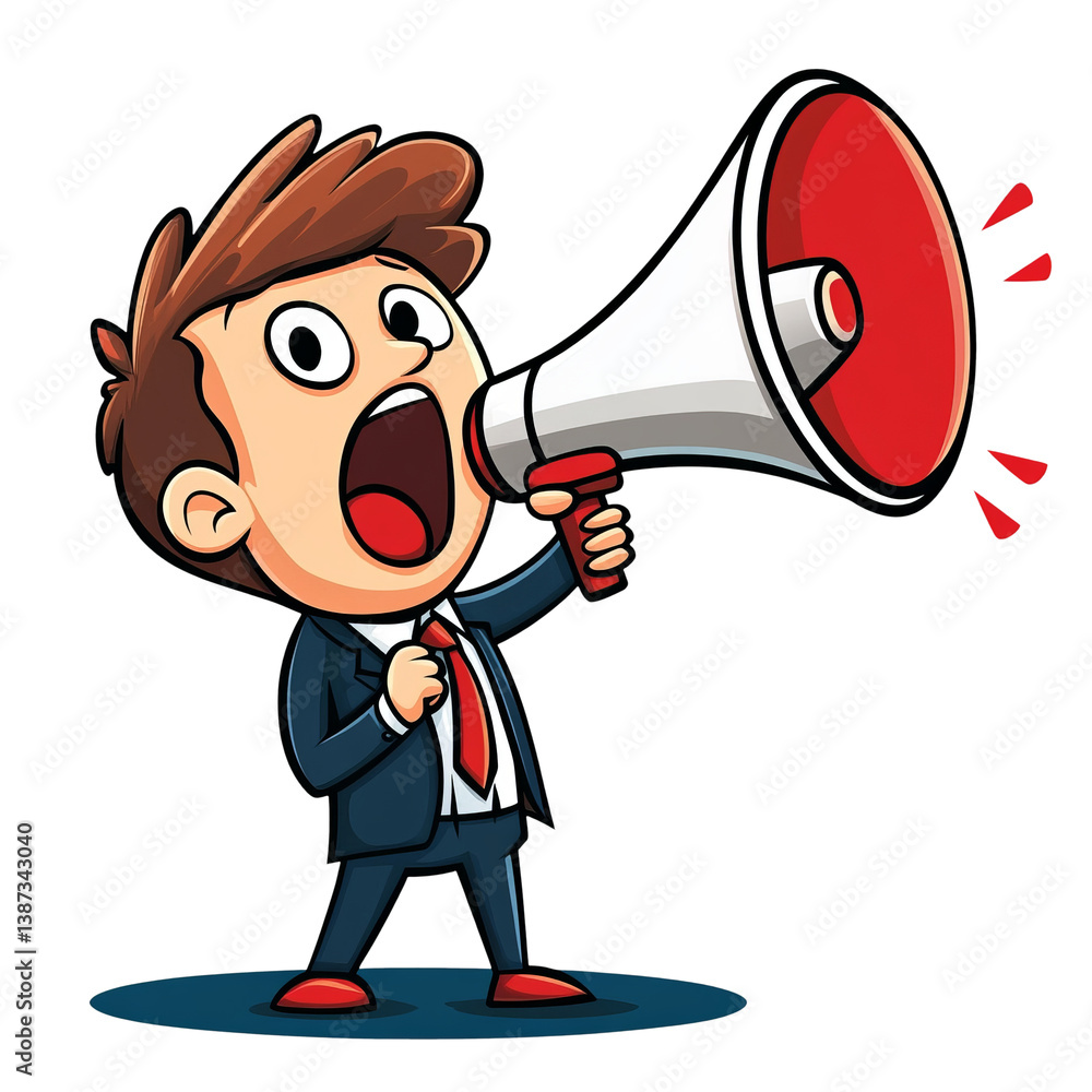 guy in a suit with a megaphone shouting, transparent background,Promotion, action, holiday, ad, job questions. Vacancy. Business discount concept, communication, information, news, team media
guy in a suit with a megaphone shouting, transparent background,Promotion, action, holiday, ad, job questions. Vacancy. Business discount concept, communication, information, news, team media