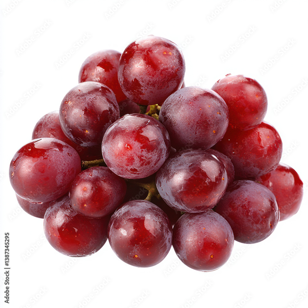 red grapes isolated on white red grapes isolated on white
