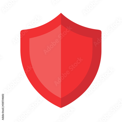 Free Download Red shield security icon in flat style - GFXLoad