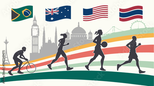 physical activity and sports vector