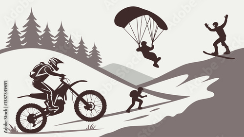 physical activity and sports vector