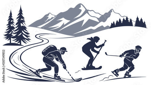 physical activity and sports vector