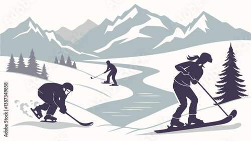 physical activity and sports vector