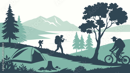 physical activity and sports vector