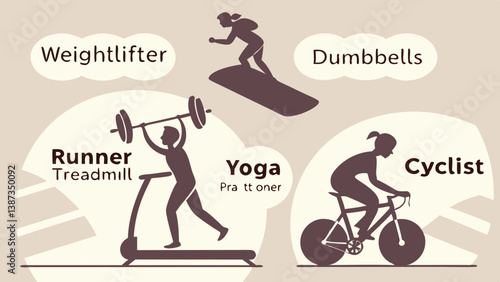 physical activity and sports vector