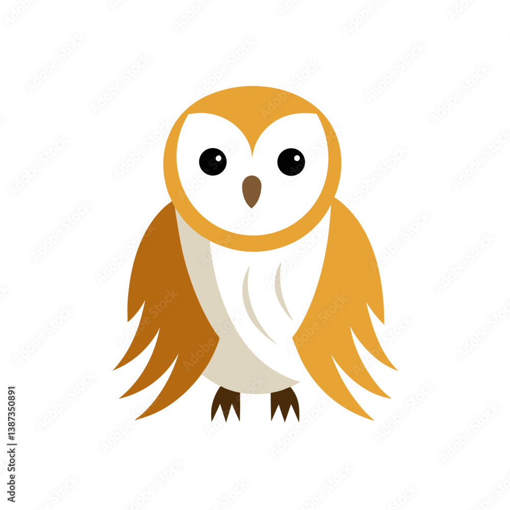 Fototapeta premium owl cartoon waving