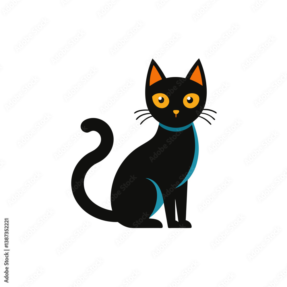 vector illustration of a black cat vector illustration of a black cat