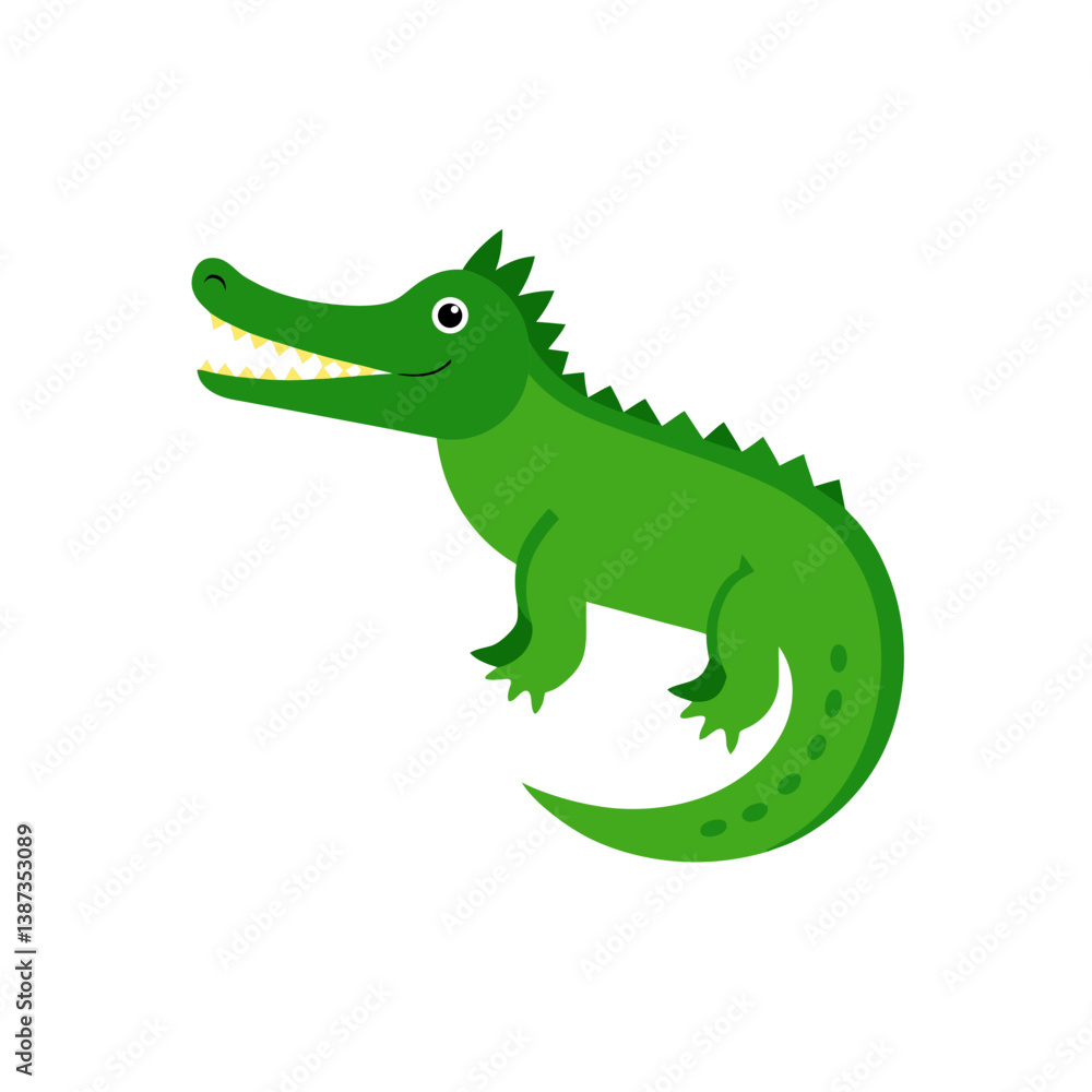 crocodile cartoon isolated on white crocodile cartoon isolated on white