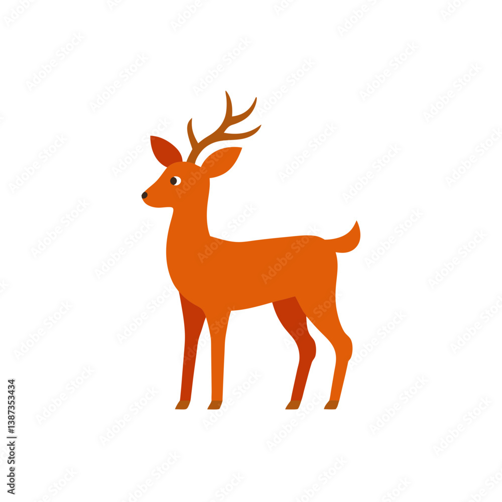 Fototapeta premium christmas deer vector illustration