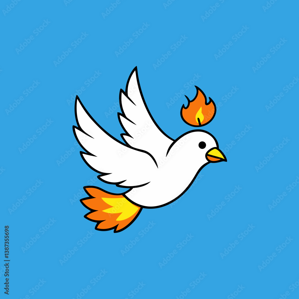 Obraz premium vector illustration of a bird