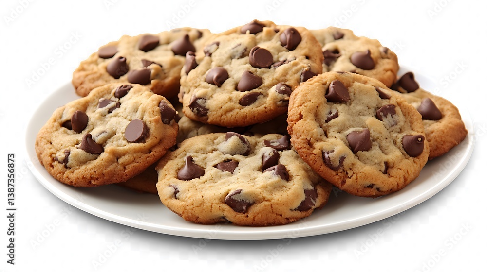 Plate of Chocolate Chip Cookies Plate of Chocolate Chip Cookies