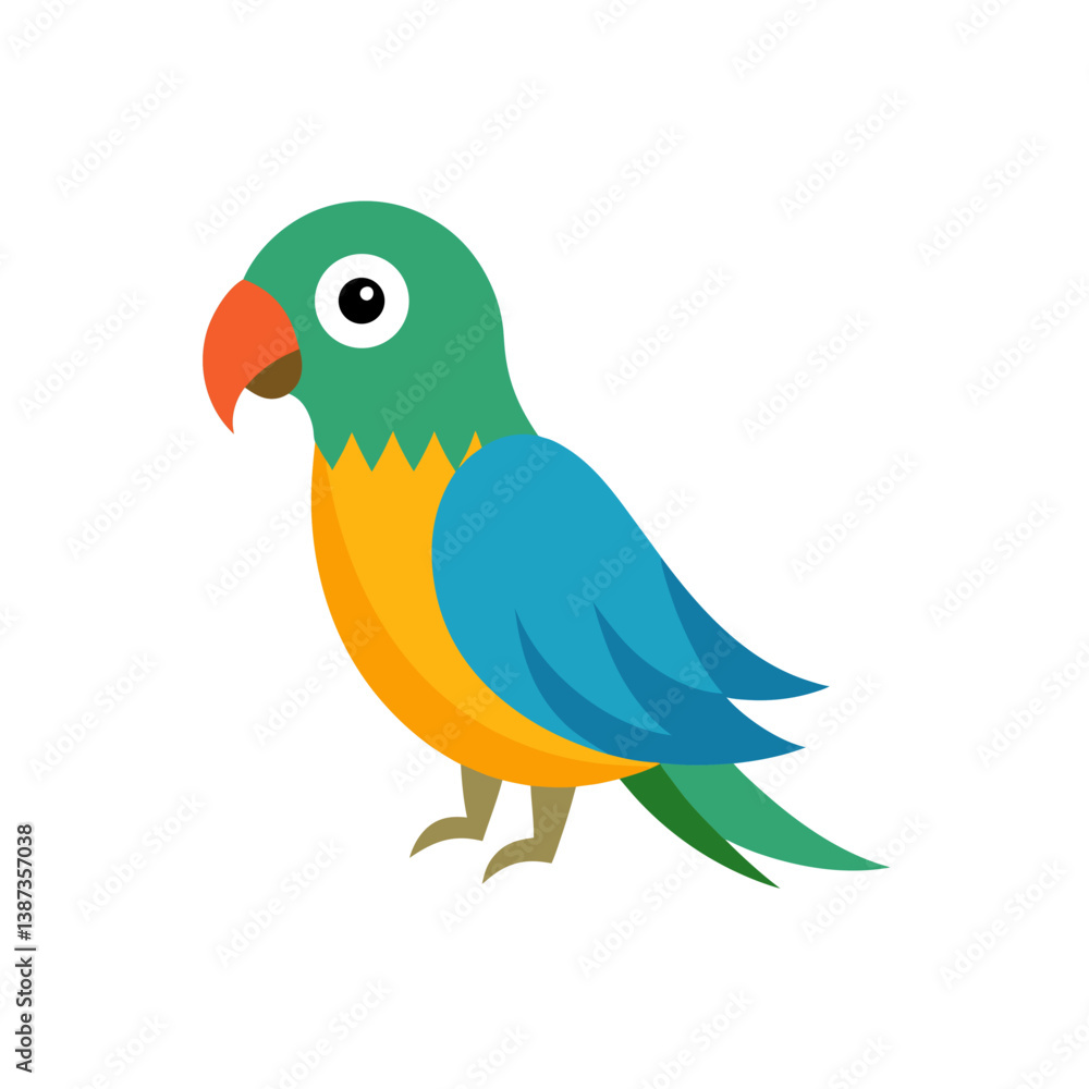 Fototapeta premium parrot on a white background