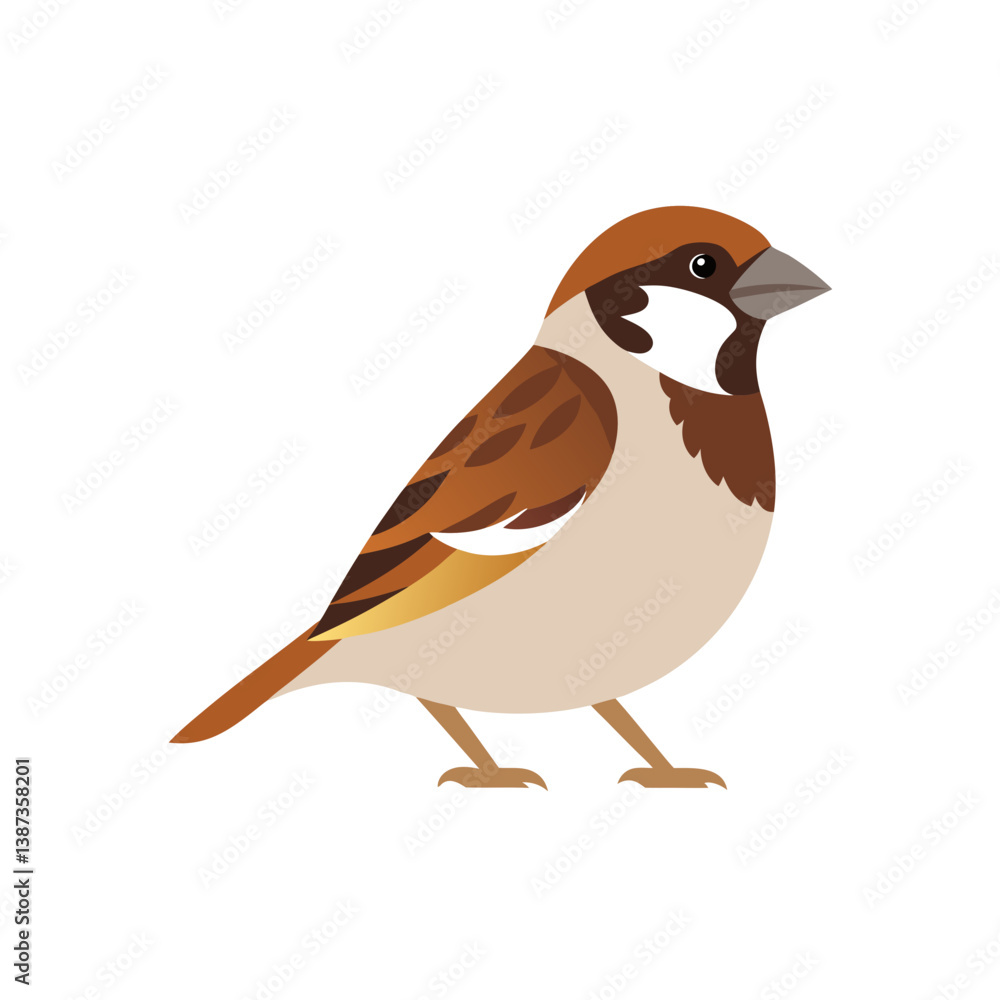 Obraz premium sparrow isolated on white background