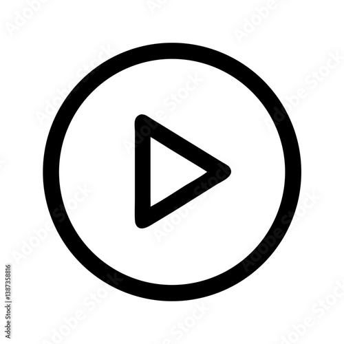 Play Button in Circle Representing Media Start Icon Design Free Download Play Button in Circle Representing Media Start Icon Design - GFXLoad
