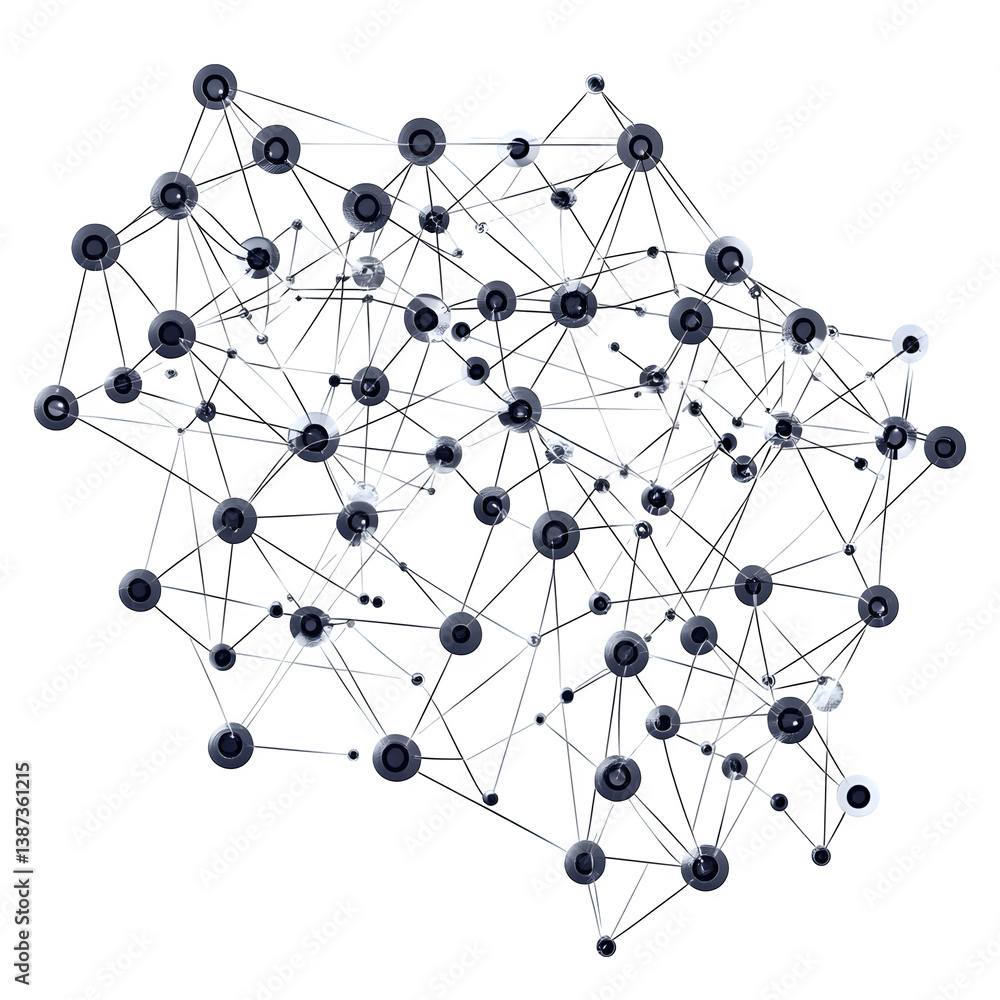 Silhouette of a blockchain network represented by linked nodes, isolated on a transparent background. Silhouette of a blockchain network represented by linked nodes, isolated on a transparent background.