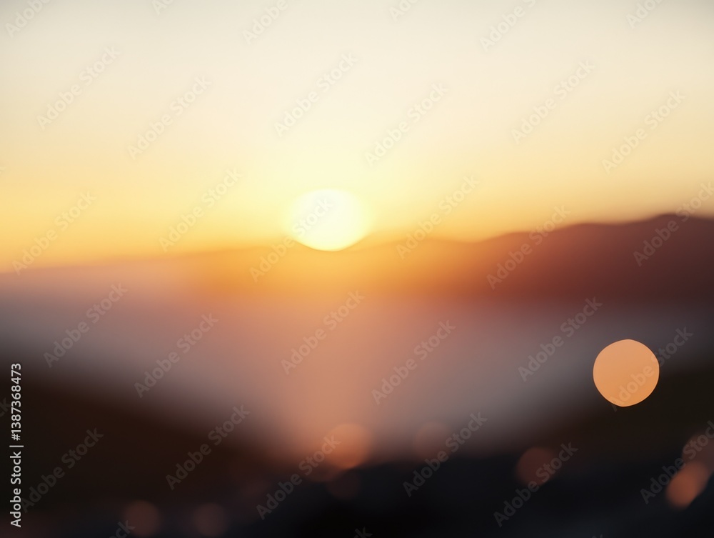 A tranquil sunset at a mountain lake with gentle ripples on the water's surface.