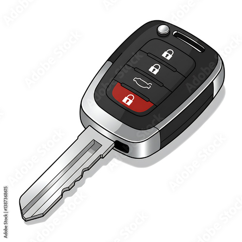 modern car key vector illustration isolated on white background 