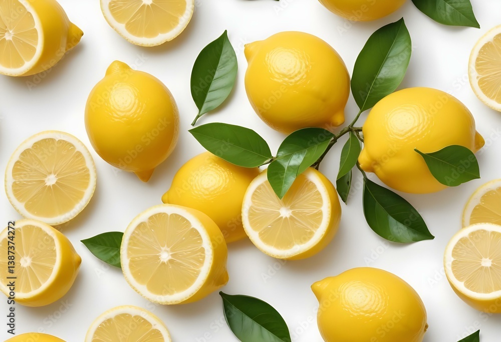 lemon fruit on a white background lemon fruit on a white background