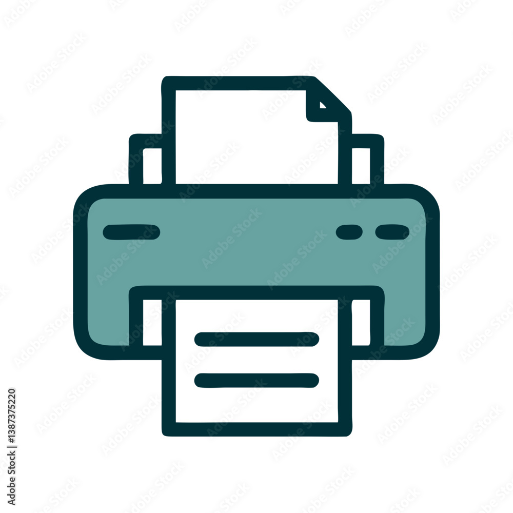 Printer Icon Representing Print Function Icon Design Printer Icon Representing Print Function Icon Design