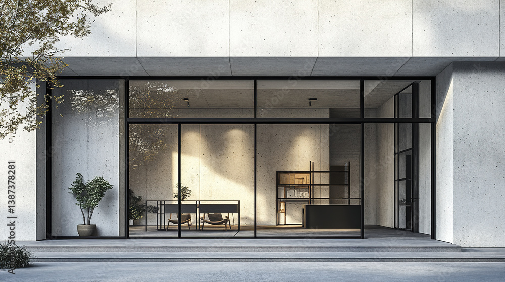 custom made wallpaper toronto digitalModern shophouse with minimalist white concrete facade