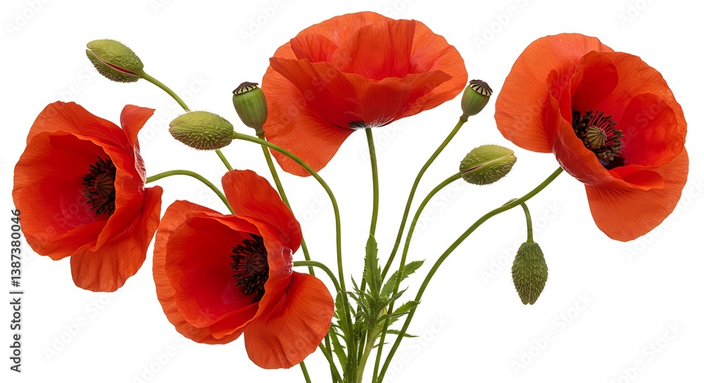 Fototapeta premium Crimson Embrace AI Generated