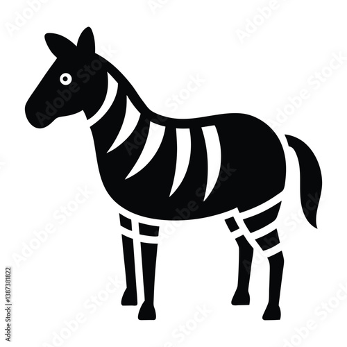 Zebra Wearing T-Shirt Silhouette Vector Illustration – Stylish Animal Art Graphic
