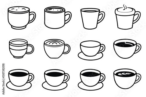 Wallpaper Mural Flat white line art drawing featuring peaceful nature inspired scene  Torontodigital.ca