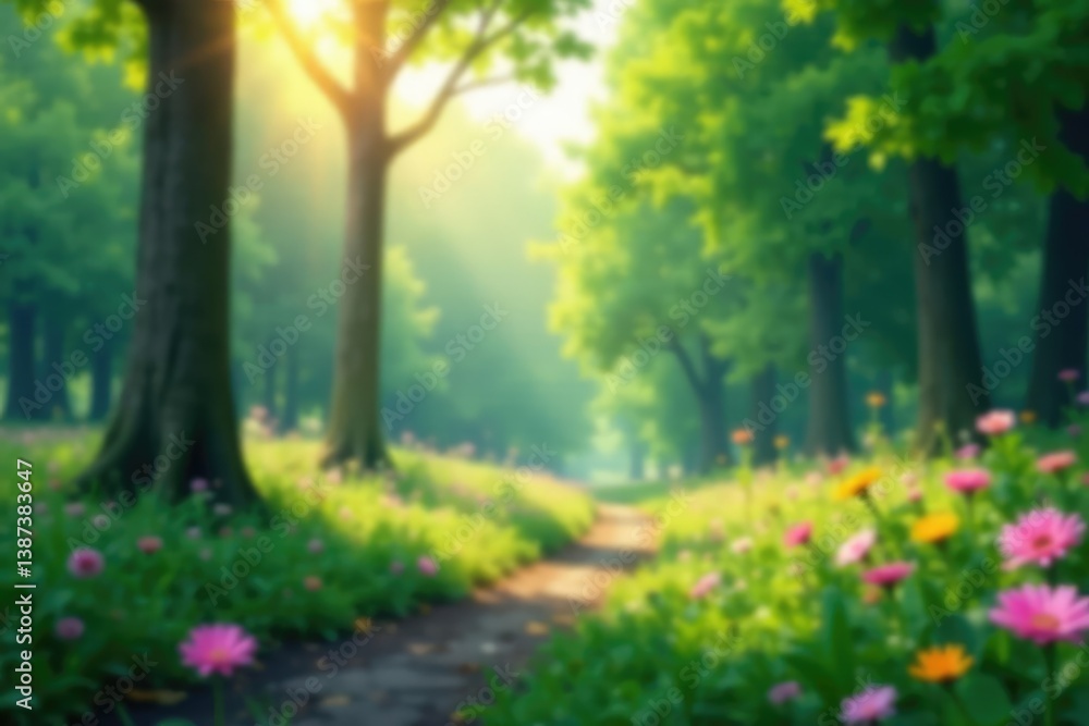 Abstract blurred nature scene, perfect for website backgrounds, spring, overlay, photo Abstract blurred nature scene, perfect for website backgrounds, spring, overlay, photo
